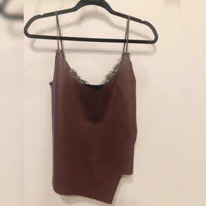 Zara knit and pleather tank